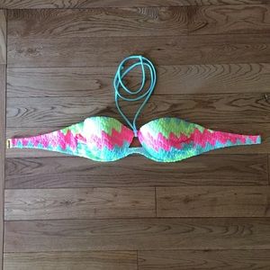 Woven neon bikini top by Victoria’s Secret